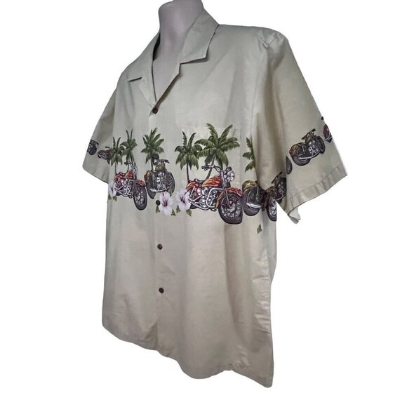 Pacific Legend Vintage Hawaiian Aloha Button Up Shirt XL Pocket Motorcycles USA - Picture 3 of 8